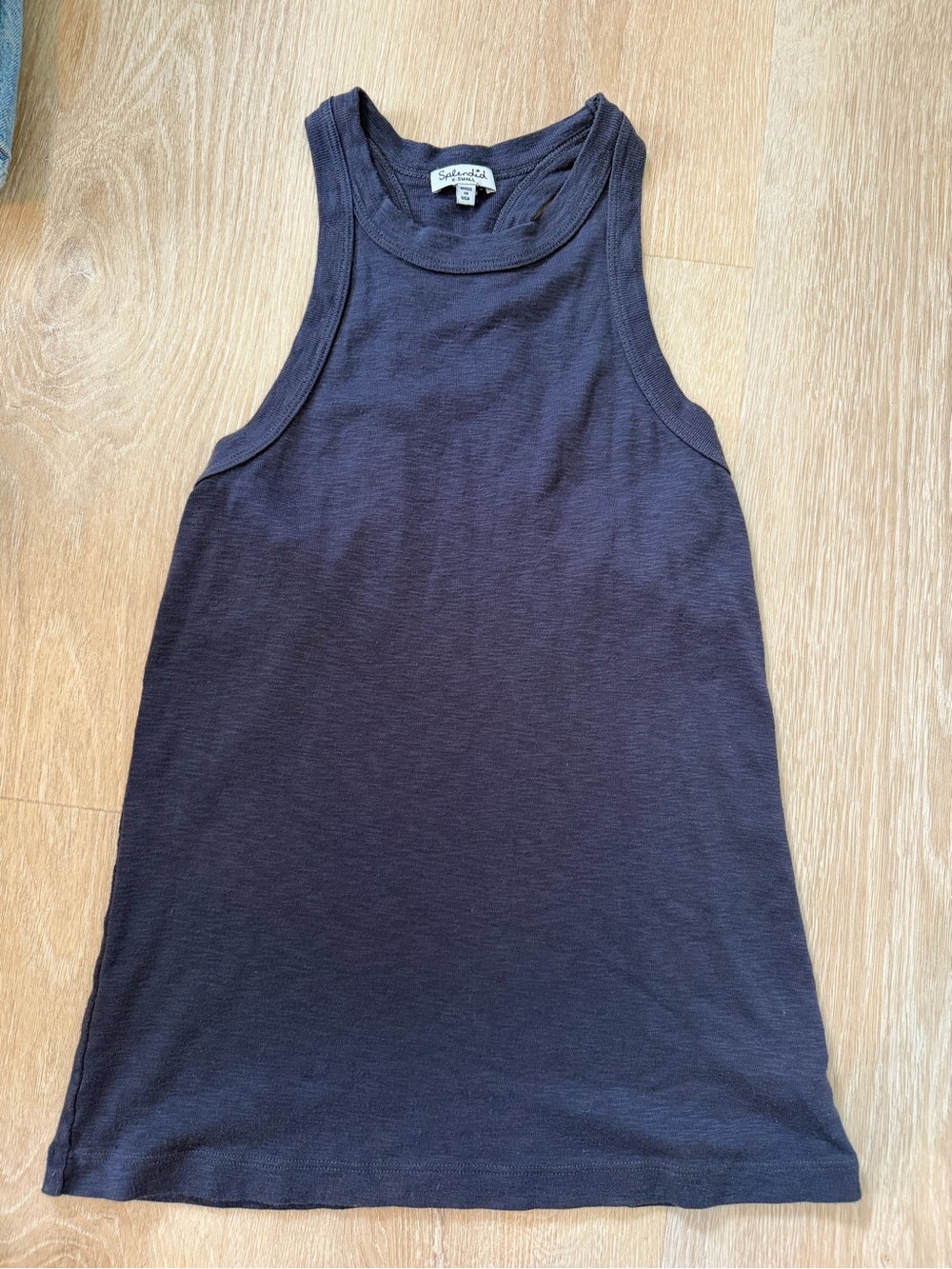 Splendid Navy Tank Top XS Spima Cotton